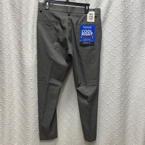 Haggar size 34X29‎ Men's Charcoal Dress Pants flat front flex cool and dry